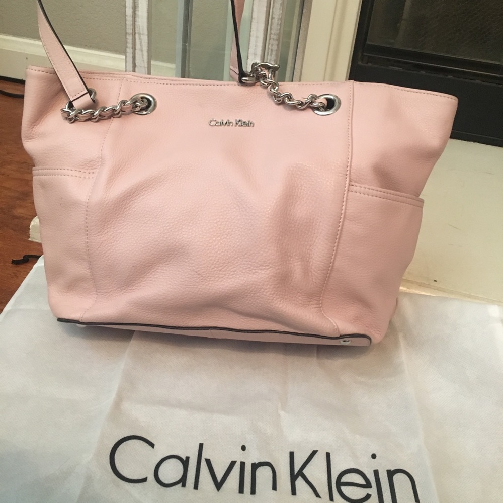 Pink Calvin Klein Hayden Purse and Dust Bag
